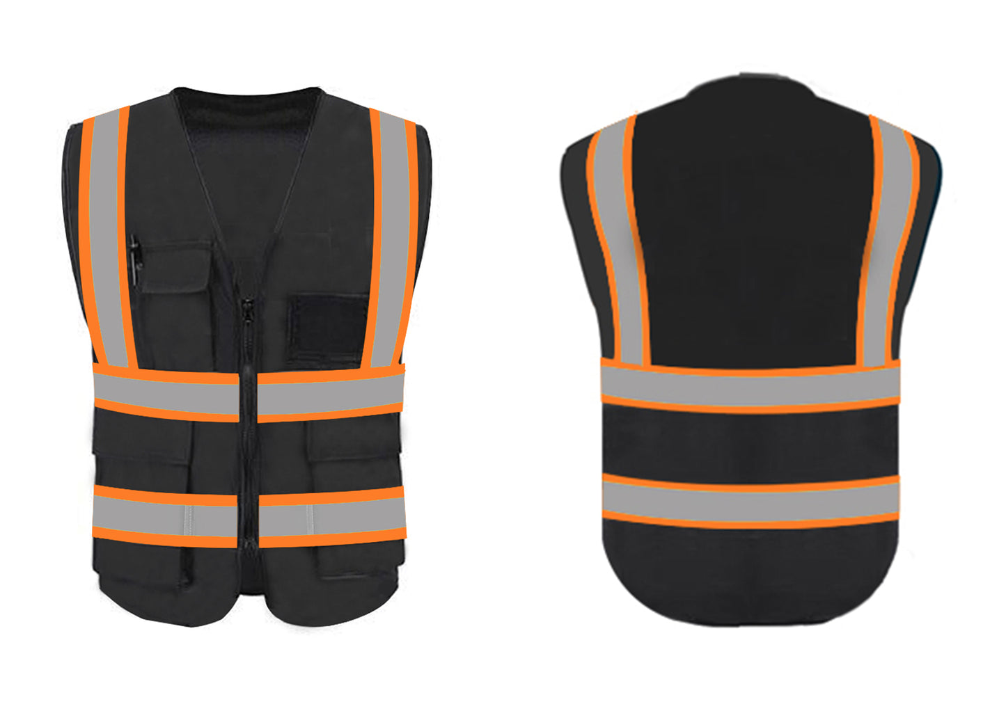 Class 2 Hi-Vis Double Reflective Stripe Safety Vest