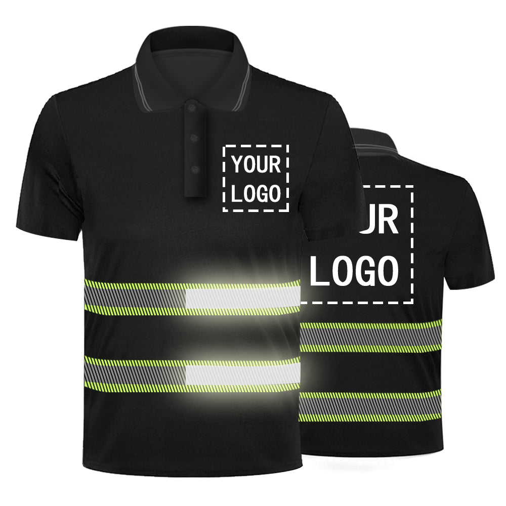 Class 2 Hi-Vis Double Reflective Stripe Polo Shirt