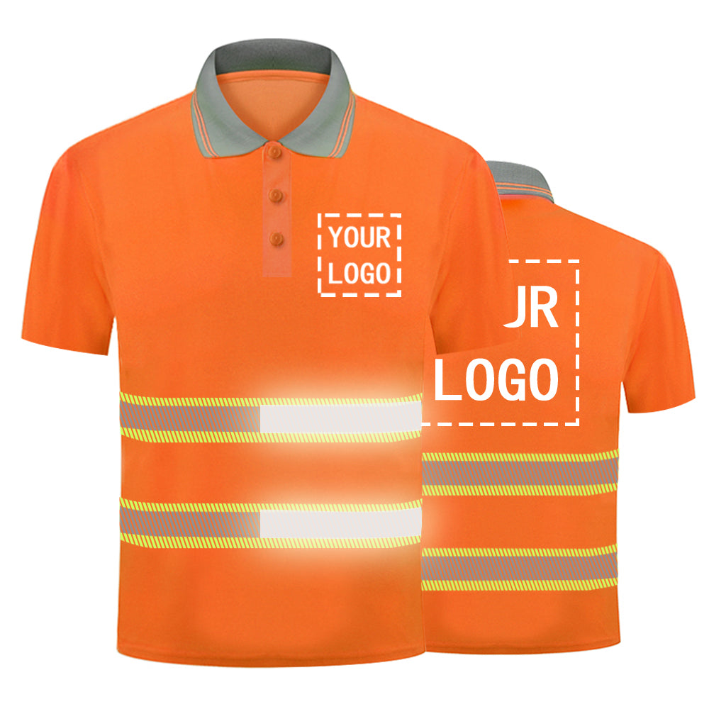 Class 2 Hi-Vis Double Reflective Stripe Polo Shirt