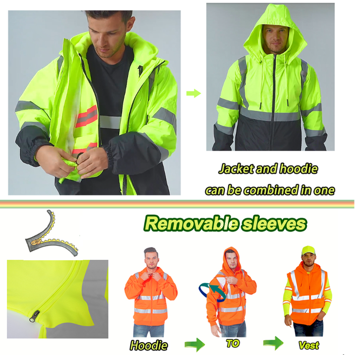 Class 2 Hi-Vis Waterproof Soft Shell Jacket