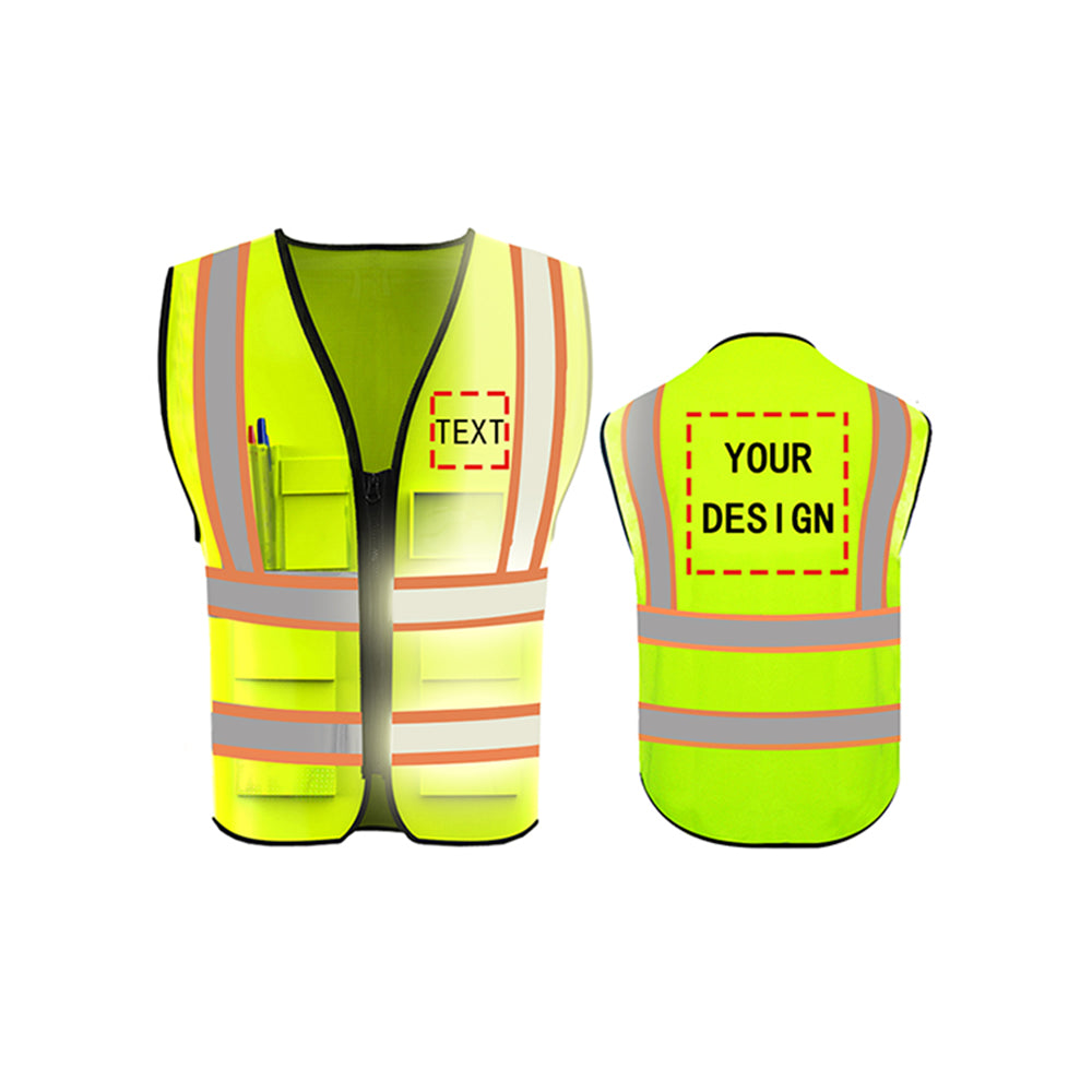 Class 2 Hi-Vis Double Reflective Stripe Safety Vest