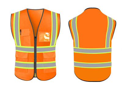 Class 2 Hi-Vis Double Reflective Stripe Safety Vest