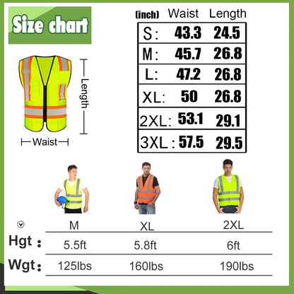 Class 2 Hi-Vis Velcro Safety Vest