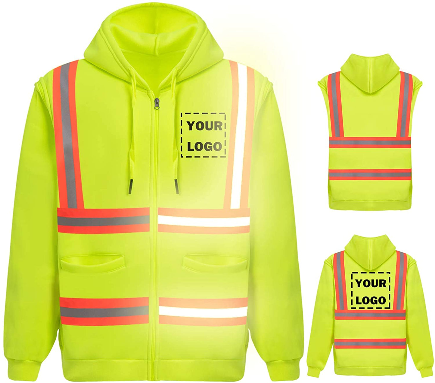 Class 2 Hi-Vis Fleece Full-Zip Sweatshirt