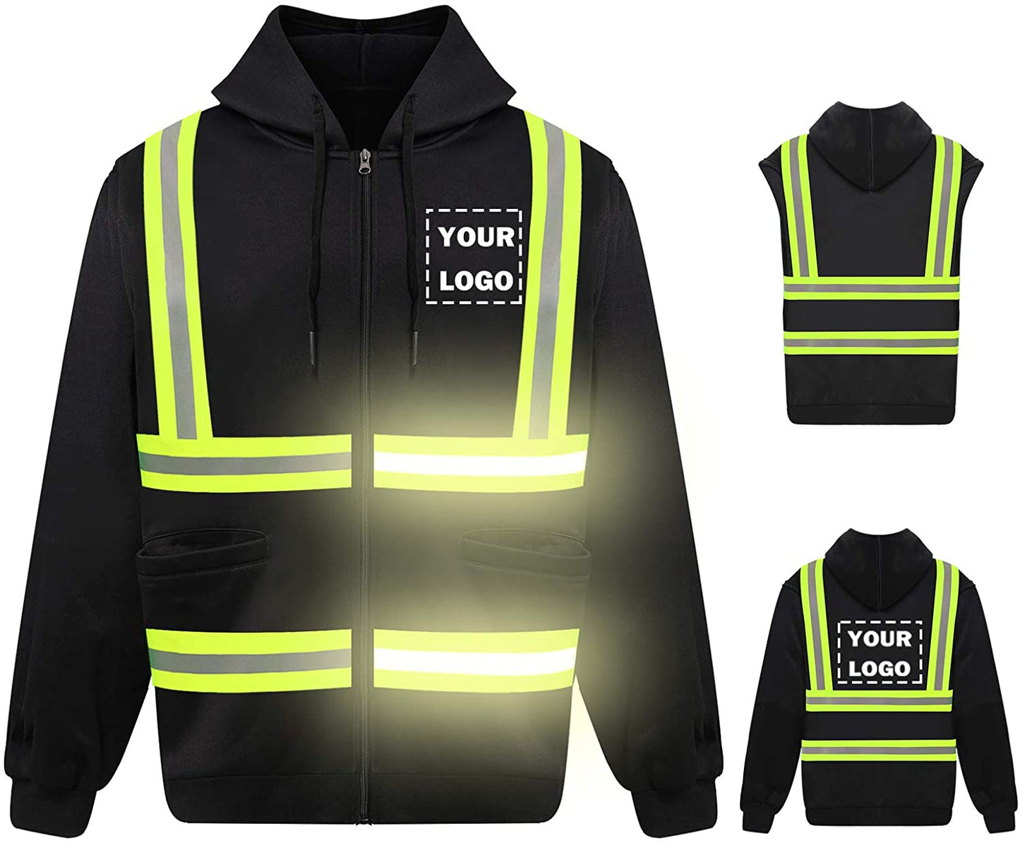 Class 2 Hi-Vis Fleece Full-Zip Sweatshirt