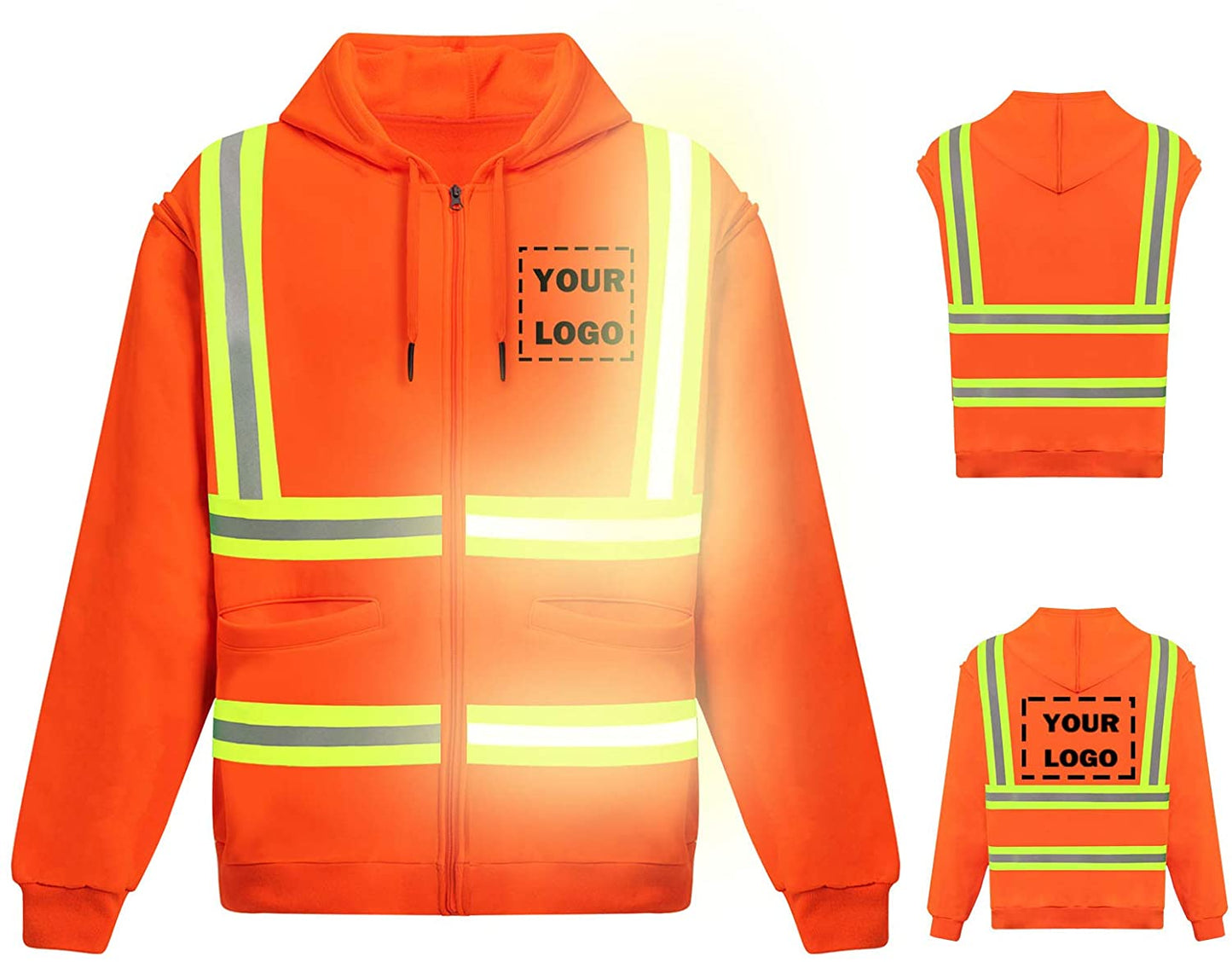 Class 2 Hi-Vis Fleece Full-Zip Sweatshirt